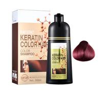 Tinte para el cabello negro champú para hombres y mujeres, tinte para cabello gris, tinte para cabello negro 6 en 1, color para cabello seco, 500 ml