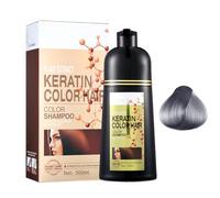 Tinte para el cabello negro champú para hombres y mujeres, tinte para cabello gris, tinte para cabello negro 6 en 1, color para cabello seco, 500 ml