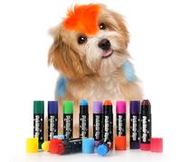 Tinte Para El Cabello Para Perros: Crayones De Color Para El Cabello Seguros Y Lavables Para Perros, Gatos, Ganado Ganado | Marcadores De Peinado Temporales Aseo Creativo, Festivales Y Pintura De Pe