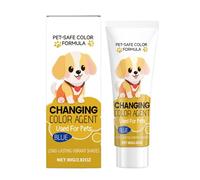 Tinte para el cabello para perros, duraderos de larga duración, 80 g, solución natural de color de mascotas, agente de color de cabello para mascotas, acondicionamiento a base de plantas, para s