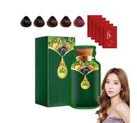 Tinte Para El Cabello Suave A Base De Plantas, De Uso Rápido, Champú Con Colorante Natural Y Duradero, Tinte En Espuma Con Mascarilla Capilar, Apto Para Hombres Y Mujeres. (Coffee)