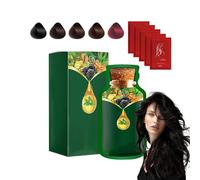 Tinte Para El Cabello Suave A Base De Plantas, De Uso Rápido, Champú Con Colorante Natural Y Duradero, Tinte En Espuma Con Mascarilla Capilar, Apto Para Hombres Y Mujeres. (Black)