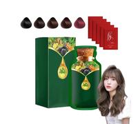 Tinte Para El Cabello Suave A Base De Plantas, De Uso Rápido, Champú Con Colorante Natural Y Duradero, Tinte En Espuma Con Mascarilla Capilar, Apto Para Hombres Y Mujeres. (Dark Brown)