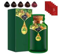 Tinte para el cabello suave a base de plantas de uso rápido con Mascarilla para el cabello, Extracto de planta, Champú de tinte para el cabello negro, Acción rápida (Chestnut brown)