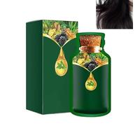 Tinte Para El Cabello Suave A Base De Plantas, Tinte En Burbujas Para Canas, Mascarilla Natural A Base De Plantas, Extracto Puro De Plantas, Suaviza El Cabello Y Mejora La Opacidad (Negro natural)