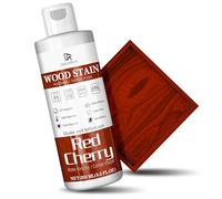 Tinte Para Madera, 250ml Acuosa Mate Colorante Per Legno, Secadora De Manchas De Madera RáPida, Bajo Olor, Adecuado Para Muebles Interiores Y Exteriores, Puertas Y Ventanas, Paredes (Cereza roja)