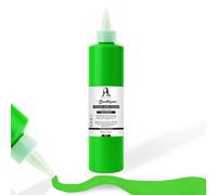 Tinte para tejido 500 ml. Pintura textil resistente al lavado. Pintura para tejidos claros. Lavable a máquina, resistente al lavado, verde fluorescente
