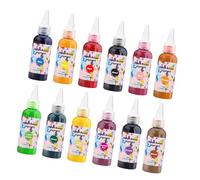 Tinte para teñir cemento de 12 colores para manualidades artísticas de hormigón y proyectos de manualidades nocturnos Fórmulas a base de agua Cemento a base de agua de concentración Colorante de