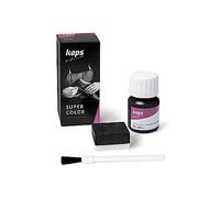 Tinte para Zapatos y Bolsos de Cuero y Textil con Esponja y Brocha, Kaps Super Color, 70 Colores (118 - negro)