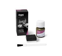 Tinte para Zapatos y Bolsos de Cuero y Textil con Esponja y Brocha, Kaps Super Color, 70 Colores (134 - verde oliva)