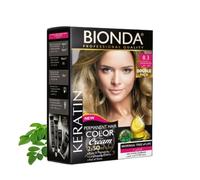 Tinte permanente BIONDA Professional Color Cream 8.3 rubio dorado, 200 ml, paquete doble, queratina y moringa, color intenso y duradero con brillo, cobertura 100% de canas