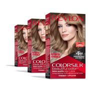 Tinte permanente para cabello rubio Revlon Colorsilk con cobertura de canas al 100 %, sin amon aco, con queratina y amino cidos, tonos rubios (pa