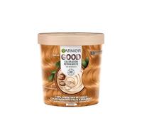 Tinte permanente vegano, Garnier Good Spicy Blonde, 8.34 Salted Caramel, Sin amoniaco y nutritivo, 100% de cobertura de canas, color hasta 8 semanas, con manteca de karité - 75 ml