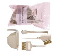 Tinte reutilizable para el cabello con cepillos ABS y agarre ergonómico para una coloración suave en el hogar, kit de coloración precisa del cabello