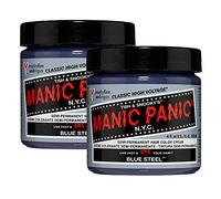 Manic Panic Blue Steel Classic Creme, Vegan, Cruelty Free, Semi Permanent Hair Dye 2 x 118ml