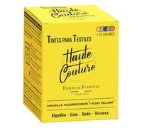 Tinte Textile Amarillo - Haute Couture - 33 colores - Todo en uno - 350 g - Ropa y Tejidos - Amarillo Fluorecente