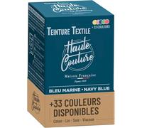 Tinte Textile Azul - Haute Couture - 33 colores - Todo en uno - 350 g - Ropa y Tejidos - Azul Marino