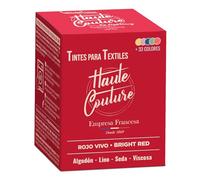 Tinte Textile - Haute Couture - 33 colores - Todo en uno - 350 g - Ropa y Tejidos - Rojo Vivo