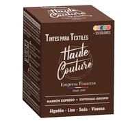 Tinte Textile Marrón - Haute Couture - 33 colores - Todo en uno - 350 g - Ropa y Tejidos - Marrón Espresso