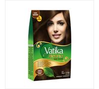 Tinte y acondicionador de henna Dabur para cabello casta o oscuro, sin amon aco, 100 % cobertura de canas, 6 sobres de 10 g