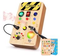 TINTECUSA - Tabla ocupada Montessori Juguetes para niños pequeños, juguete sensorial de madera con luz LED que cambia de color, juguetes de viaje, avión educativo, actividades de viaje para niñas y