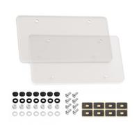 Tinted License Plate Cover 2 Pack - Durable Clear & Smoked License Plate Protector for Car, Truck, SUV - Scratch-Resistant Frame, Universal Fit, Easy Install, Stylish Auto Accessories (Smoked)