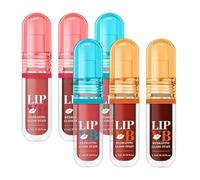 Tinted Lip Gloss, Non-sticky Long-Lasting Lip Stain Glosses, Non-greasy Beauty Supplies for Travel Dating Friends Gathering Commuting Wedding, 4.7ml x 6 pieces