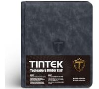TINTEK Álbum de 9 bolsillos para tarjetas de carga superior, capacidad para 252 tarjetas, compatible con fundas de 3 x 4 pulgadas, soporte para tarjetas PTCG, Sports, TCG, Yu-Gi-Oh, MTG (negro)