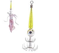 Tintenfisch Jig Haken LED | Angeln Unterwasser Licht | Tintenfisch Köder - Leuchtend Wasserdicht ABS 9.5cm Salzwasser | Blinklicht Elektronisch Tintenfish Haken Seeangeln | Squid
