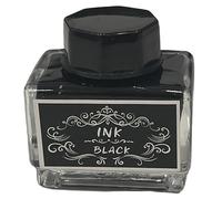 Tintero de tinta para pluma estilográfica 15 ml tinta de color negro en bote de vidrio vintage 51CH002