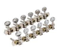 Tinteros de Guitarra Acústica de Ajuste de Guitarra de Aleación de Zinc, Sintonizadores de Acústica de 12 Cuerdas, un Ajuste Rápido y Preciso, Compatible con de 12 Cuerdas