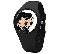 TINTIN 015324 - Reloj de Silicona, Color Negro, Blanco, 015324, Blanco, 015324