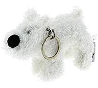 Tintín Moulinsart 35138- Llavero peluche 8 cm, color blanco