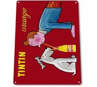 Tintin Orange Drink Soda Cola Kitchen Cottage Bar Retro Label Metal Decor Cartel de lata 7.8 x 11.8 pulgadas