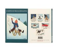 Tintin Set de 6 Postales Dobles, Feliz Navidad y Año Nuevo 31315 (10x15cm)