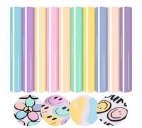 Tintnut Transferencia de calor de vinilo 3D Puff - 10 hojas de 12 pulgadas x 10 pulgadas Pastel Puff HTV transferencia de calor vinilo 3D Puffy Iron On Vinilo para camisetas