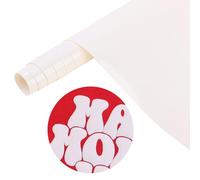 Tintnut White Puff Vinilo Transferencia de Calor 10" x 6ft Puff HTV Rollo 3D Puff Heat Transfer Vinilo Rollo Espuma Blanco Puffy HTV Vinilo para Planchar para Camisetas DIY