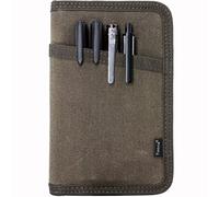 Tintris Moleskine Cahier - Funda de diario para cuadernos de notas de campo de 3.5 x 5.5 pulgadas con soporte para bolígrafo con cremallera, cubierta de cuaderno de bolsillo resistente al agua para