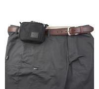 Tintris Riñonera para hombres y mujeres con cremalleras YKK, bolsa de cinturón EDC para senderismo, viajes, al aire libre, resistente al agua, lona encerada resistente, negro, talla S, Negro -, S