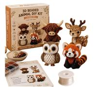 Tiny 3D Beaded Animal DIY Kit,Cute Bird Animal Beading Craft Set with Colorful Beads and Instructions,Handmade Jewelry Art Craft Kit for,Adults Beginners Creative DIY Projects,Decoration Gift