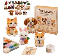 Tiny 3D Beaded Animal DIY Kit,Cute Bird Animal Beading Craft Set with Colorful Beads and Instructions,Handmade Jewelry Art Craft Kit for,Adults Beginners Creative DIY Projects,Decoration Gift