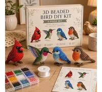 Tiny 3D Beaded Animal DIY Kit, Lindos Animales Kit De Bordado Con Cuentas Para Principiantes, Sets De Manualidades Con Abalorios De Animales Con Instrucciones, Para Niños, Adultos, Principiantes(B)