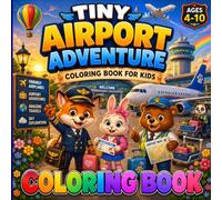Tiny Airport Adventure: Coloring Book for Kids Ages 4-10 (Tiny Adventure World Series)
