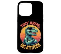 Tiny Arms Big Attitude - Divertido Ambiente T Rex Carcasa para iPhone 15 Pro MAX