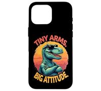 Tiny Arms Big Attitude - Divertido Ambiente T Rex Carcasa para iPhone 16 Pro MAX