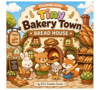 Tiny Bakery Town : Bread House: Cute Animal Bakery Coloring Book (Tiny Bakery Town Collection)