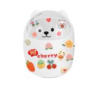 Tiny basura genérica Can - Cute Bear Desk Trash Bin with Lid, destacable Small Recicling Container for Bedroom Kitchen Dorm Car, Compact Waste Organizer for Home Office Vestidor Mesa Use