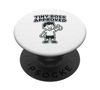 Tiny Boss Approved - Divertido gráfico humorístico para niños pequeños PopSockets PopGrip Adhesivo