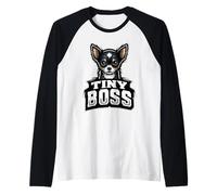Tiny Boss - Perro pequeño, Gran Personalidad Camiseta Manga Raglan