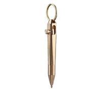 Tiny Brass Pen - Bolígrafo de bolsillo de latón, bolígrafo portátil de firma fina | Bolígrafo de viaje pequeño para párrafos cortos | Bolígrafo de firma, bolígrafo pequeño con mecanismo de cerrojo par